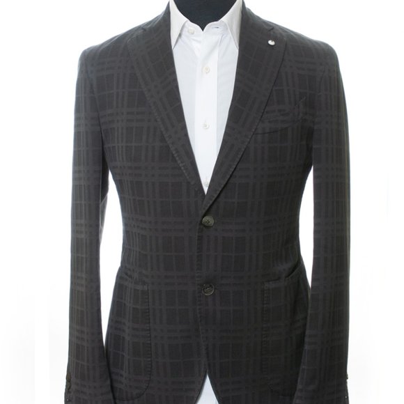LBM 1911 Limited Edition Grey Check Slim Fit Blazer - Picture 1 of 6